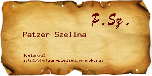 Patzer Szelina névjegykártya